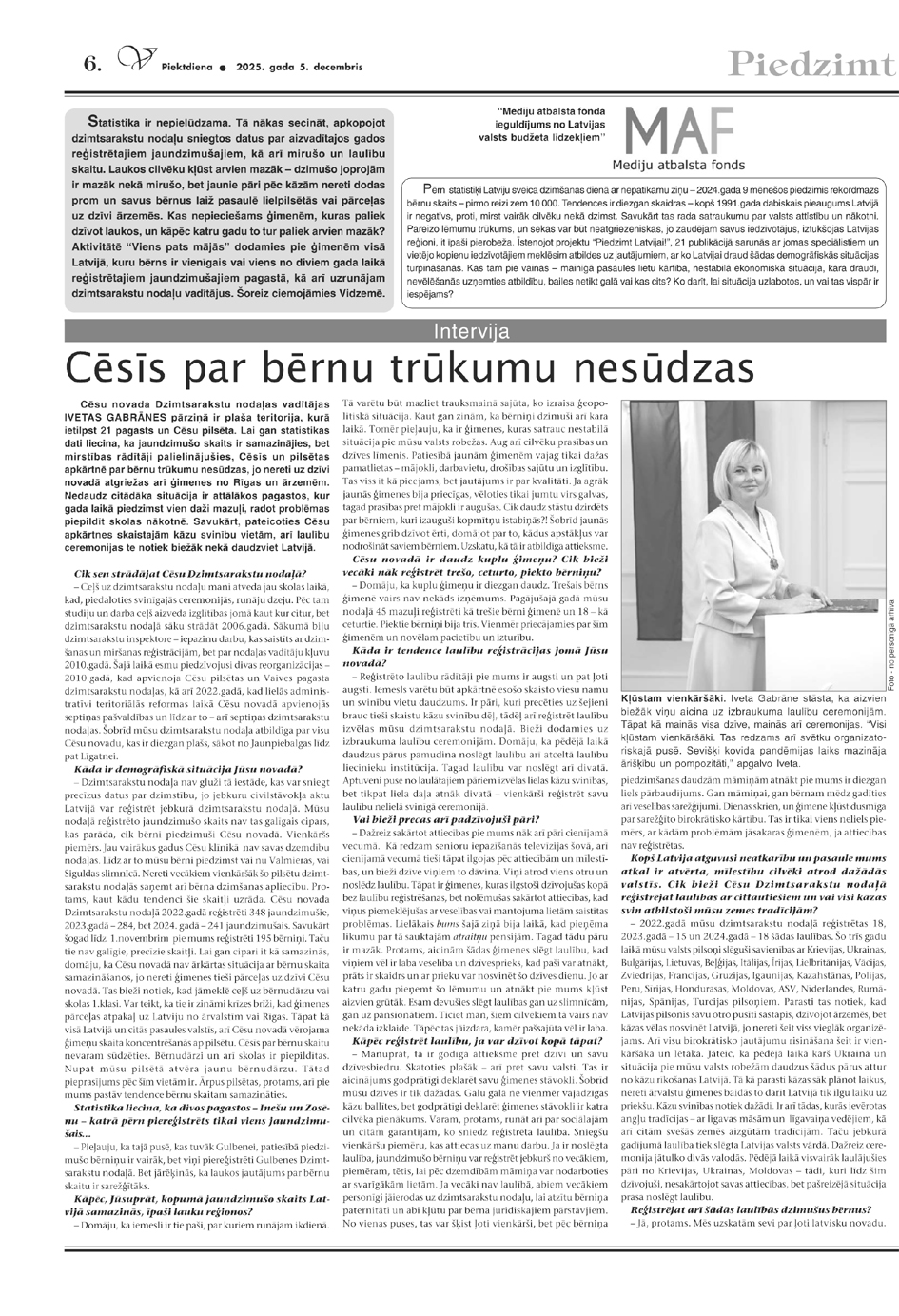 Piedzimt Latvijai (05.12.2025.)